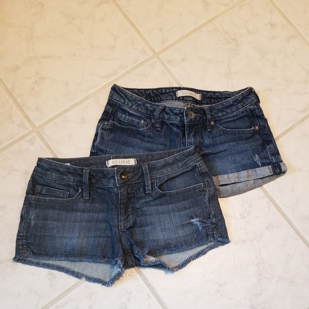Distressed Denim Shorts